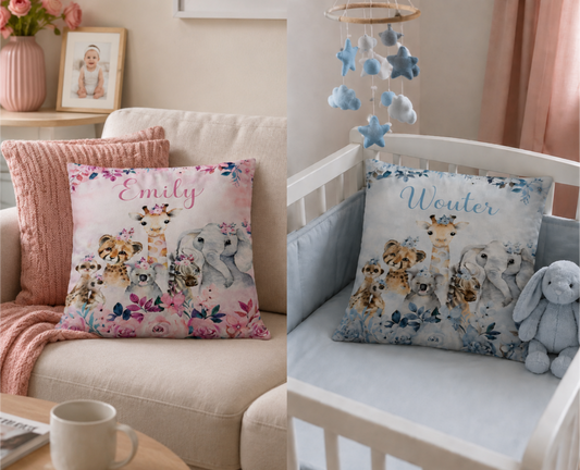 Gepersonaliseerde dieren kussenhoes