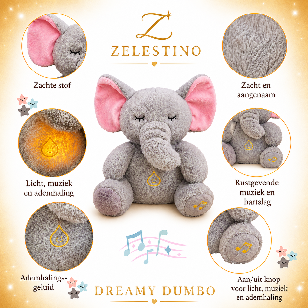 DreamyDumbo™ – De Kalmerende Slaapvriend