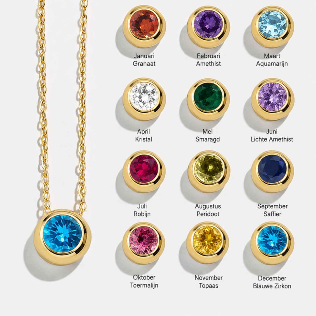 Birthstone ketting